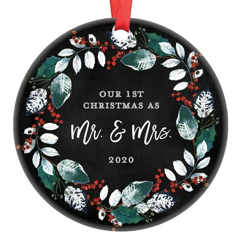 first christmas wedding ornament